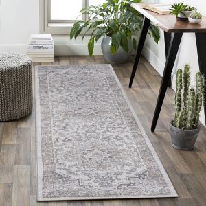 Tapis coureur oriental MARFI 2X8 ivoire beige