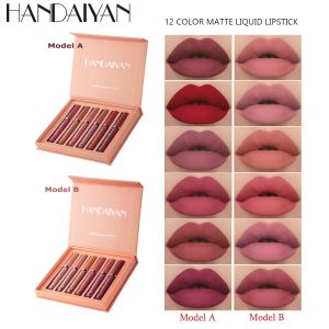 6 pcs rouge à lèvres liquide mat imperméable nude