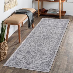 Tapis coureur oriental MARFI 2X8 argent
