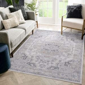 MARFI tapis 6X9 ivoire beige oriental