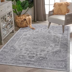 MARFI Tapis oriental 5X7 argent