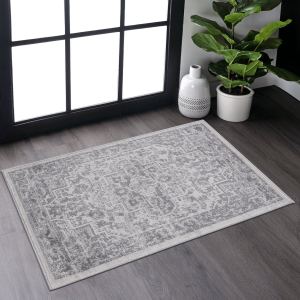 MARFI 2X3 Argent Tapis oriental multi-usage