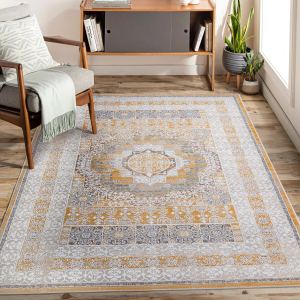 Tapis PAYAS 5x7 crème médaillon