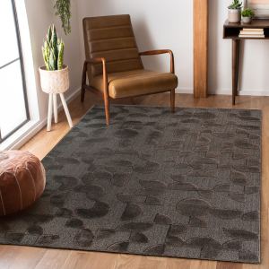 Tapis Step collection brun 7'9''x10', géométrique