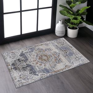 Tapis PAYAS 2x3 crème or médaillon