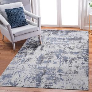 Tapis PAYAS 8x10 po gris denim abstrait