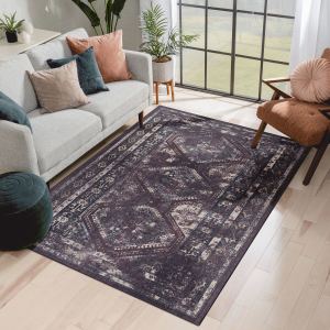 Tapis MAVAL bourgogne lavable 9x12 po