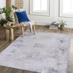 MAVAL Tapis lavable or 9x12 po gris or
