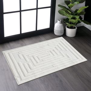 Tapis intérieur géométrique crème 2 x 3 pi, collection Step