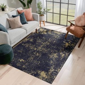 MAVAL Tapis lavable 8x10 noir or