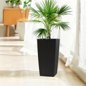 Pot plante 30" autarrosage drainage intérieur/extérieur noir