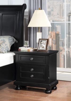 Table de nuit Meade G8925-N, noir