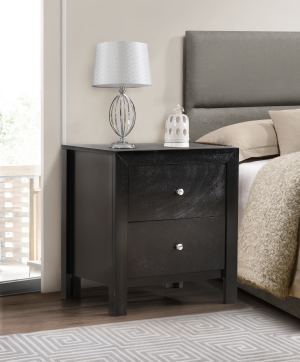 Table chevet noire design épuré