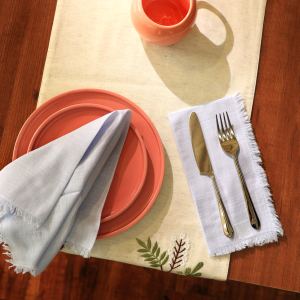 Ensemble 4 serviettes coton premium 20x20po, ourlet classique