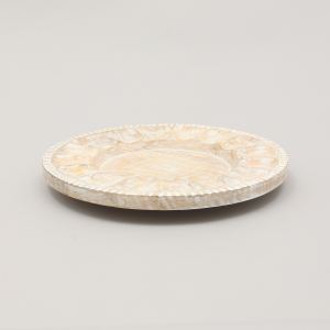 Assiette de présentation bois blanc artisanat 13 po