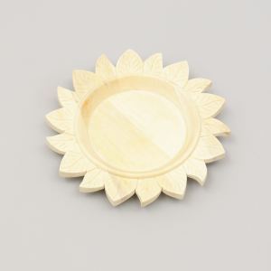 Assiette charger bois 13po artisanale table