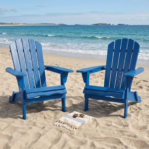 Chaise Adirondack patio bois massif, pliante