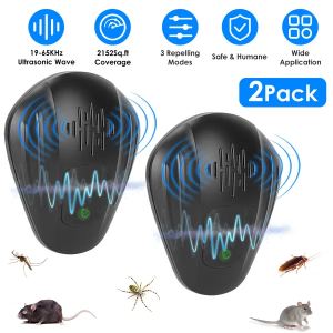 Appareil antiparasites moustiques cafards rats ultrasons 2 unités