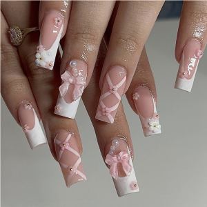 24 ongles art planètes diamants étoiles