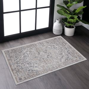 MARFI 2X3 Ivoire Beige Tapis oriental multi-usage