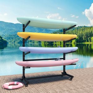 Rangement kayak 80po, 4 kayaks, roues verrouillables