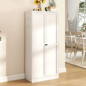 Armoire cuisine 61 po blanc, 4 tablettes