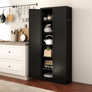 Armoire pantry métal 72", 5 étagères ajustables