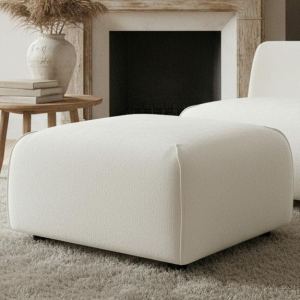 Pouf carré peluche multifonctionnel siège supplémentaire salon