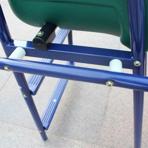 Balançoire en A avec glissade, bleu, vert, orange