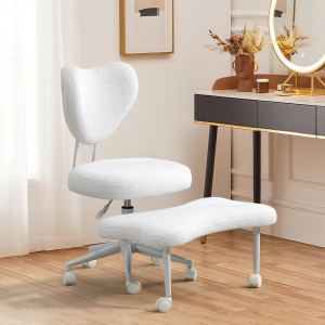 Chaise méditation ergonomique support lombaire beige