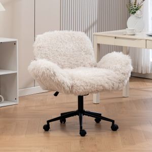 Chaise croisée bras ajustables 5 positions laine beige
