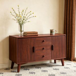 Buffet 47.3 po mid-century noyer bois massif