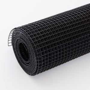 Toile métallique vinyl noir 36"x100', 21 gauge, 1/4"