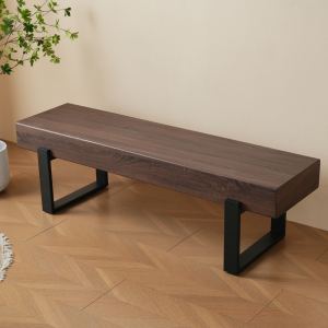 Banc salle à manger 59po style fermette bois industriel