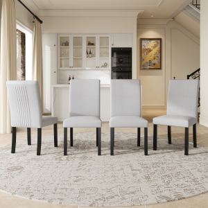 Chaises salle à manger set 4 beige