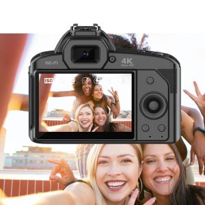 Caméra numérique 4K 64MP 3 po écran zoom 16x double camera