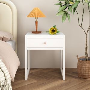 Table nuit blanc minimaliste 1 tiroir compact