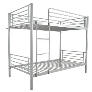 Lit superposé Iron avec échelle gris enfant