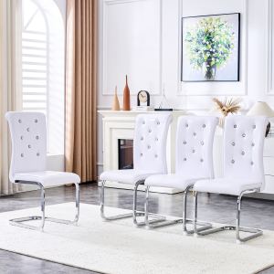 4 chaises salle à manger peau alligator faux cuir