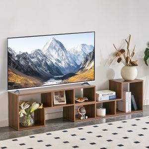 Meuble TV cube 2 pièces L-shape entreposage ouvert