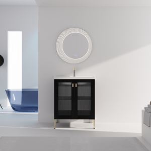 Meuble lavabo salle de bain 28 po bois contreplaqué