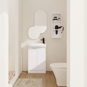 Meuble-lavabo 23'' salle de bain, portes soft-close