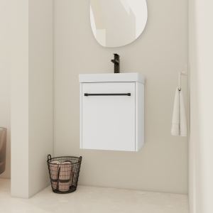 Vanité murale salle de bain 18 po lavabo céramique