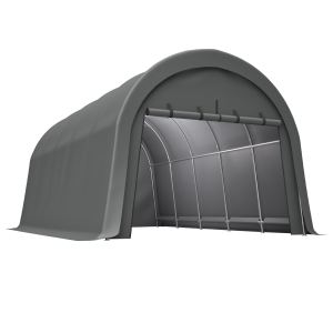 Carport 12x20 pi cadre acier, résistant vent neige, rangement