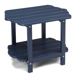 Table d'appoint extérieure 2 étages bleu marine