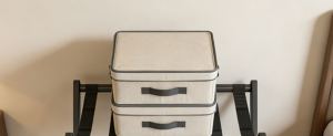Porte-bagages bambou pliant - Rangement chambre hôtel