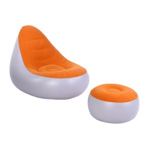 Causeuse gonflable PVC fauteuil - Repose-pieds pliable