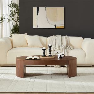 Table basse ovale luxe moderne salon