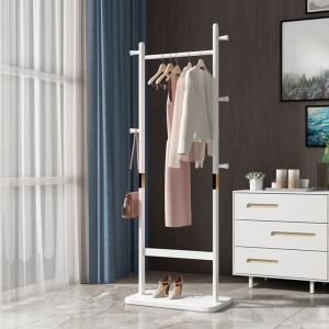 Portant bois 23,6x11x71 po, protection environnement, blanc