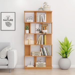 Bibliothèque 31,5Lx64,56H 5 étages MDF rangement